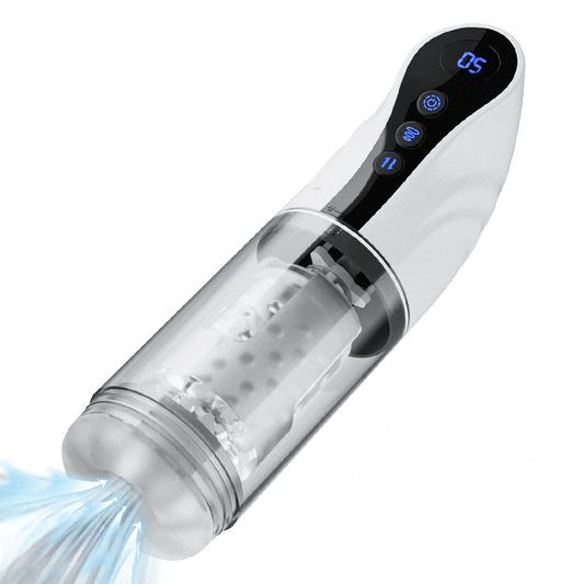 【Neue】9 Saugen&Schieben&Drehen LCD-Masturbator Cup mit Sprachfunktion