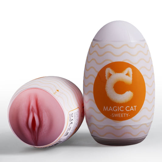 S-HANDE Simulation Vagina Tragbarer eiförmiger manueller Masturbator Orgasmusbegleiter für Zuhause und unterwegs