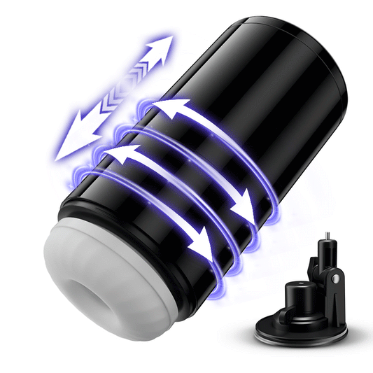 Lightspeed-7 Arten von Teleskop- und 7 Arten von Dreh-Saugnapfhalterungen, magnetischer Innenbehälter, 4-in-1-Masturbator