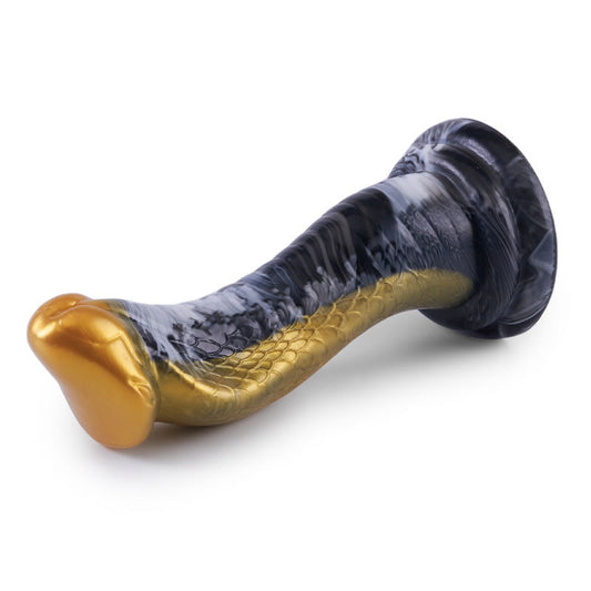 Fantasienacht: Realistischer handbetriebener Dildo in Form einer exotischen Schlange