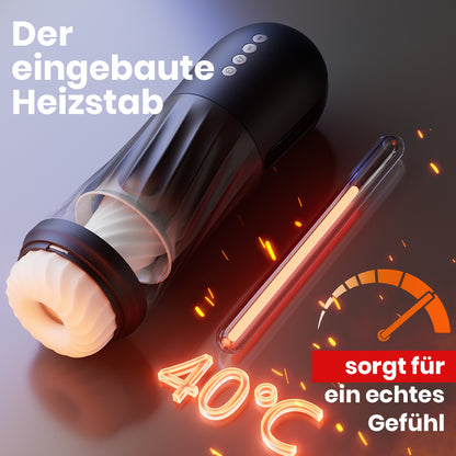 Rocket Cup Masturabtor 3 Rotierend 5 Vibrierend Dehnbar & Heizen