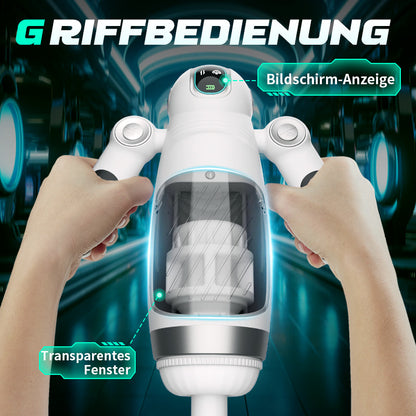 Doppelter Handgriff 13 Frequenz Vibration 7 Frequenz Einziehbare Masturbation Cups