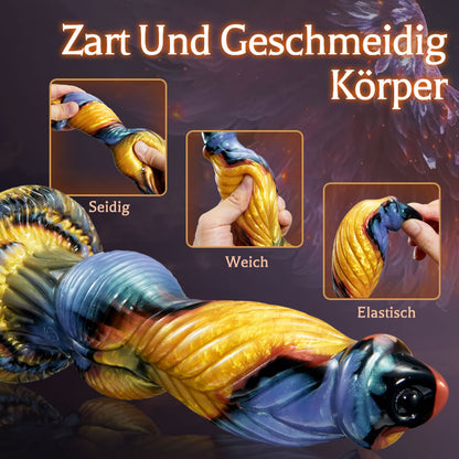 Tierisches Muster 7 Stoßvibrationsgroße Saugnapfmonsterdildos 10,23 Zoll