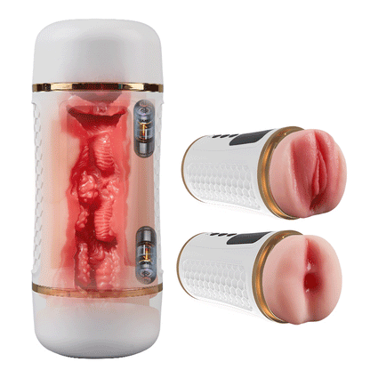 Throb - Dual-End Vibrator Ausdauer-Trainer Edging-Verzögerung & Endurance-Builder Masturbator für Männer