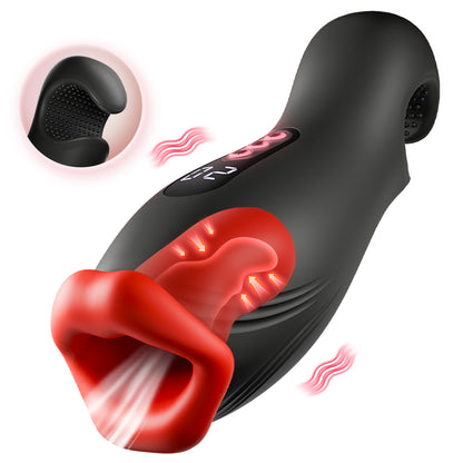 Verzauberung - 9 Vibrationen 4 Saugungen Klammernde Saugung Oralsimulation Männer-Masturbator