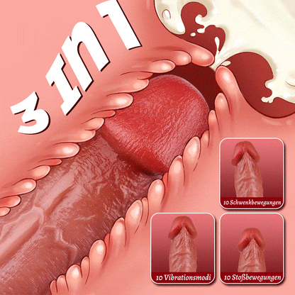 Colt – 9,84 Zoll schwingender, stoßender & beheizbarer Dildo mit großer, abgerundeter Eichel in Real-Skin-Optik