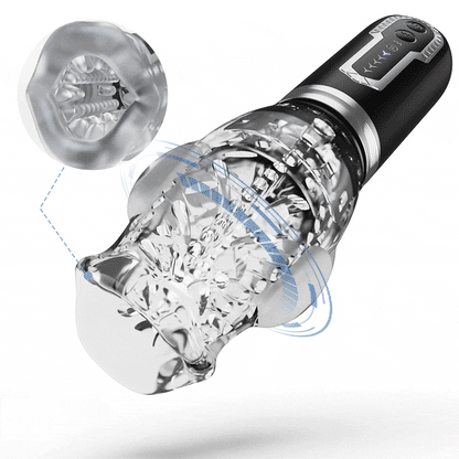 Amber - 7 Vibrierender 5 Rotierender Stoß-Blowjob-Masturbator