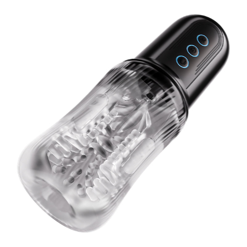 【Versand am 25. März】Sperma Jäger- 4 in 1 Deep Throat Trainer Master Auto & Manual Sucking Electric Masturbator
