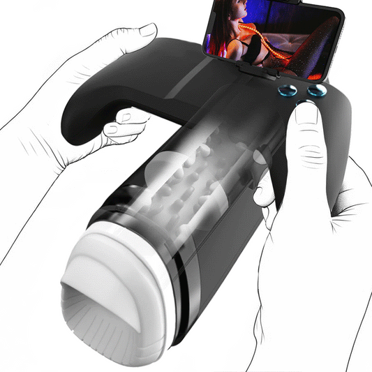 Acmejoy Turbo - 10-Modus Explosiver Stoß-Stroker – Immersives Gamepad-Design mit Handyhalter