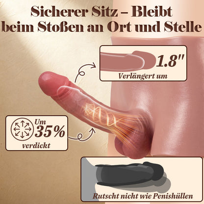 Hunter – 6,69 Zoll Silikon Strap-On-Dildo, wiederverwendbarer, elastischer Slip für Männer und Paare
