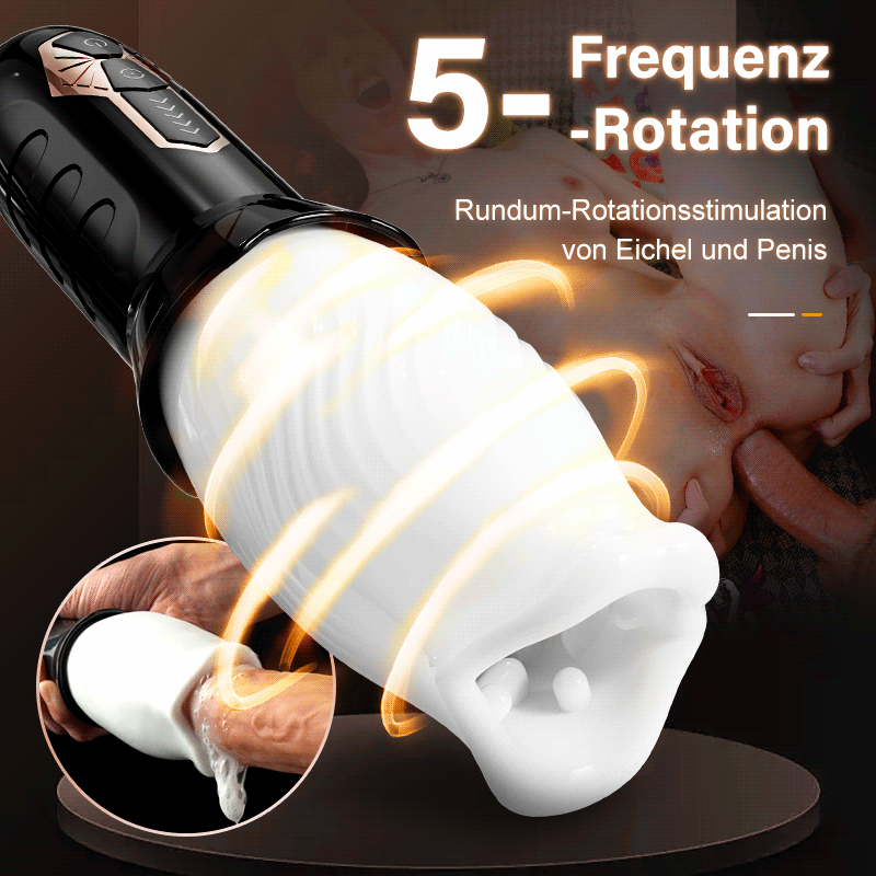TORNADO 10 Vibration 6 Rotation 2 IN 1 Oralsex Cup Masturbator