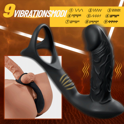AcmeJoy 9-fach Wackel- & Vibrations-Analvibrator mit App-Steuerung und Penisring