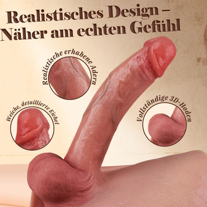 Hunter – 6,69 Zoll Silikon Strap-On-Dildo, wiederverwendbarer, elastischer Slip für Männer und Paare