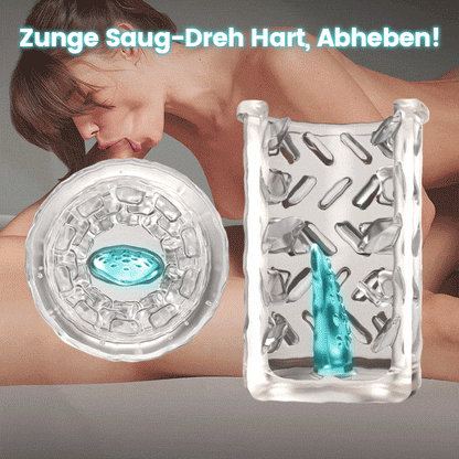 7 Saugen Dual-Temperatur SPA Boner Enlarger 7 Rotierende 360° Massage Masturbator