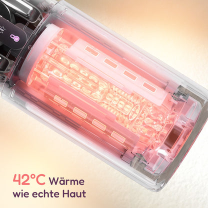 Vibedry - Beheizbarer Masturbator für Männer, 7-fach teleskopierbar, 5 Vibrationsmodi, App-gesteuert, multifunktionales