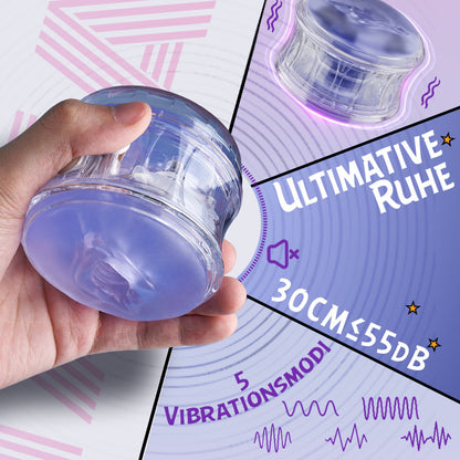 DOIFX-Pocket Girl 5 Vibrationsmodi Vagina + Anus Doppelte Öffnung Männliches Masturbationsgerät