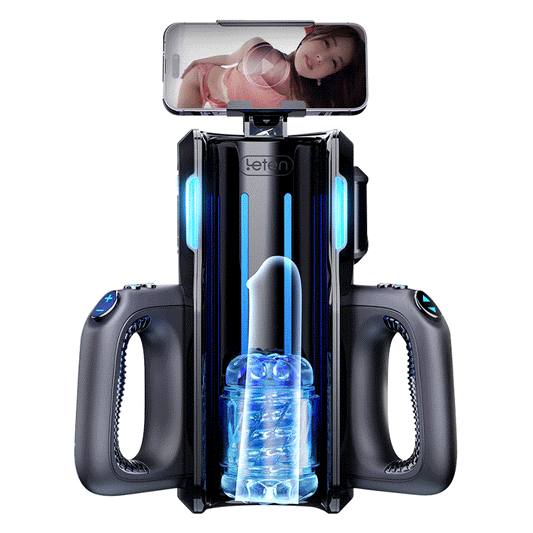 LETEN Masturbator mit 10 stoßenden Hochgeschwindigkeits und Telefonhalter