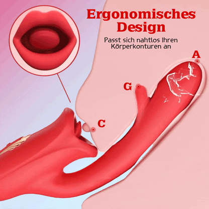 【Versand innerhalb von 24 Stunden】G-Punkt-Slap-Vibrator mit Zungenleckfunktion & Vibrationszunge