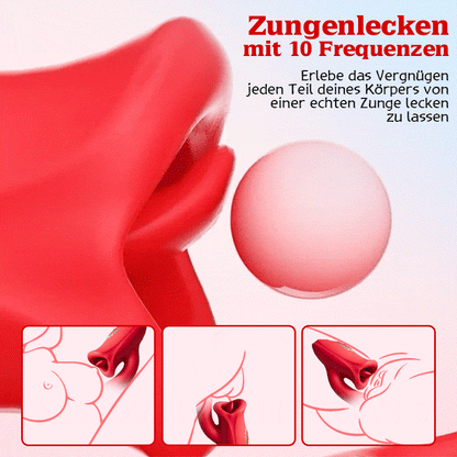 【Versand innerhalb von 24 Stunden】G-Punkt-Slap-Vibrator mit Zungenleckfunktion & Vibrationszunge