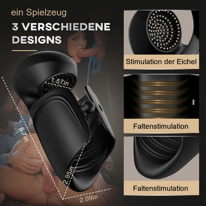ACMEJOY Automatisch verstellbare Schnalle 10 Vibrationsmodi Masturbationsbecher