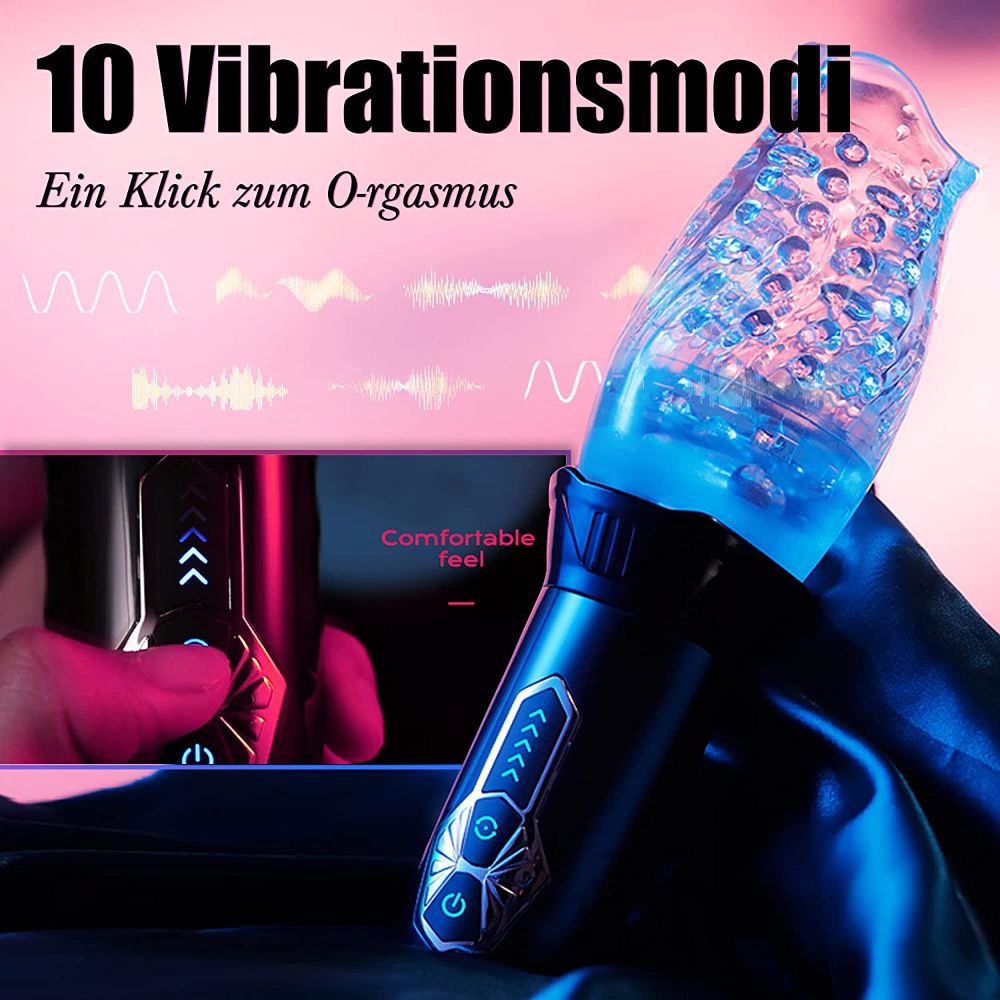 ORKAN 10 Vibration 6 Rotation 2 IN 1 Oralsex Cup Masturbator