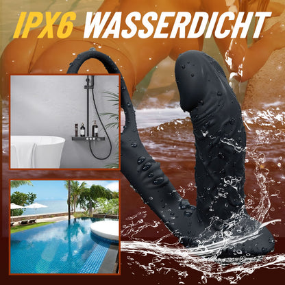 AcmeJoy 9-fach Wackel- & Vibrations-Analvibrator mit App-Steuerung und Penisring