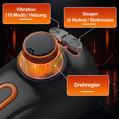Alien – 6-in-1 Masturbator mit Stoßbewegung, Vibration & Wärmefunktion, Blowjob-Gefühl mit 4 Saugmodi