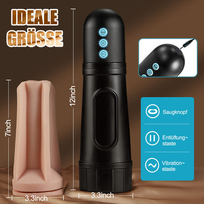 Tornado – Realistische Textur, verlängerter Kanal, männlicher Masturbator mit 10 Vibrations- und 5 Saugmodi