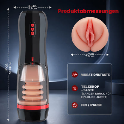 ROKA - Saugen Vibrieren Stoßen Vokalisierung 4 IN 1 Cup Masturbator