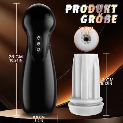 SolaceX - 8 Sucking 10 Vibrating One Touch Orgasm Digital Vacuum Masturbator