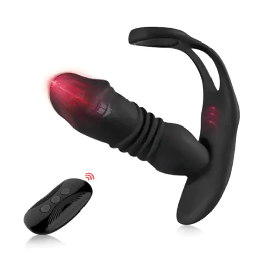 【Orgasmus】 SAUL 3 Teleskopisch 12 Vibration Doppel-Penisring Prostata Vibrator