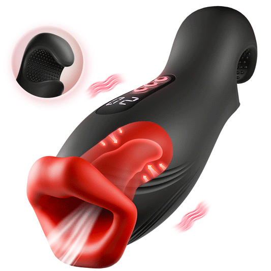 Verzauberung - 9 Vibrationen 4 Saugungen Klammernde Saugung Oralsimulation Männer-Masturbator