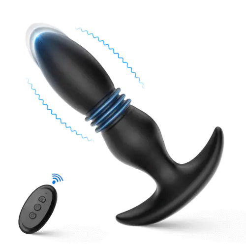 7 Stoßmodi Analplug 3 Falten 7 Vibrationen  Anal Toys