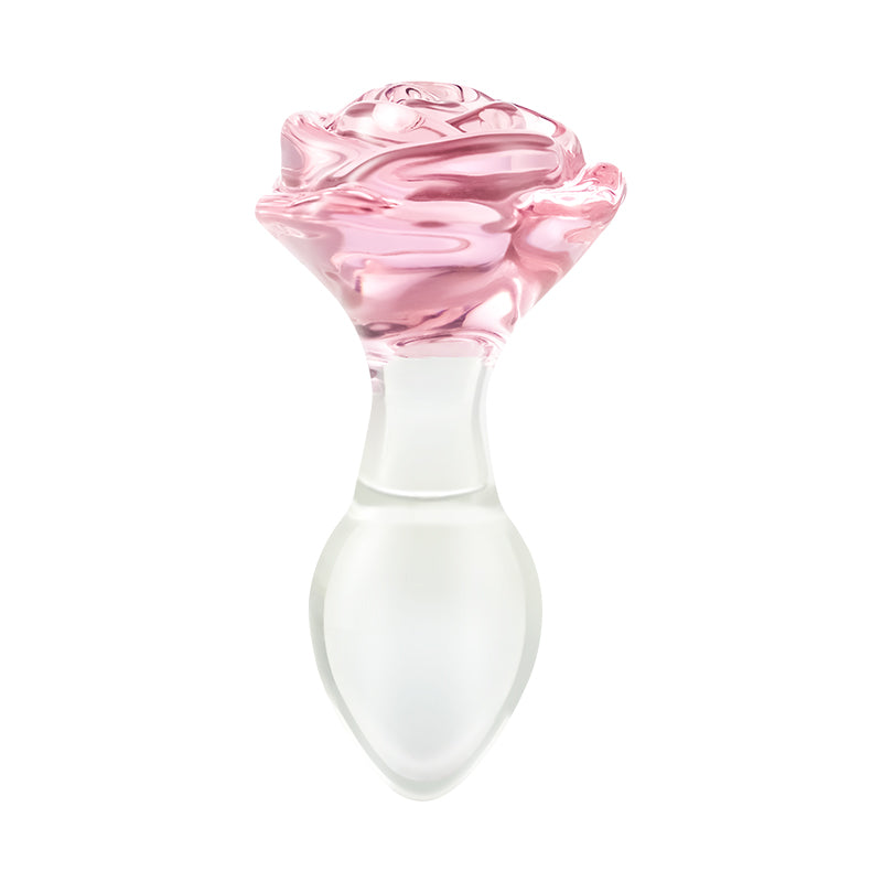 Rosy Rose Base Glass Analplug Rosa