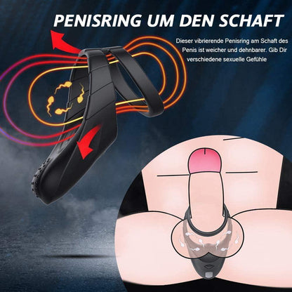 Dual Penisring 10 Vibration Teaser Punkte Streifen - acmejoy-de