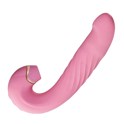 Weiblicher rosa Vibrator für Paare 10  Saugen Vibrieren 3 Stoßen