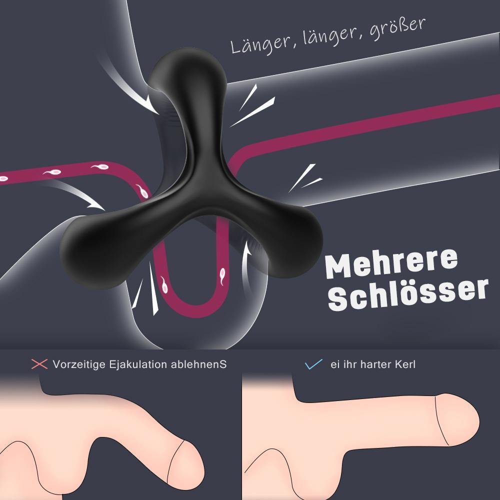 Ava - Penisringe drei Ringe Schwarz Hrter Lnger Grer S-HANDE ACMEJOY-De Ava - Penisringe drei Ringe Schwarz Hrter Lnger Grer S-HANDE ACMEJOY-De
