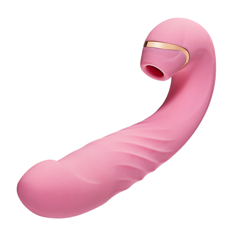 Weiblicher rosa Vibrator für Paare 10  Saugen Vibrieren 3 Stoßen