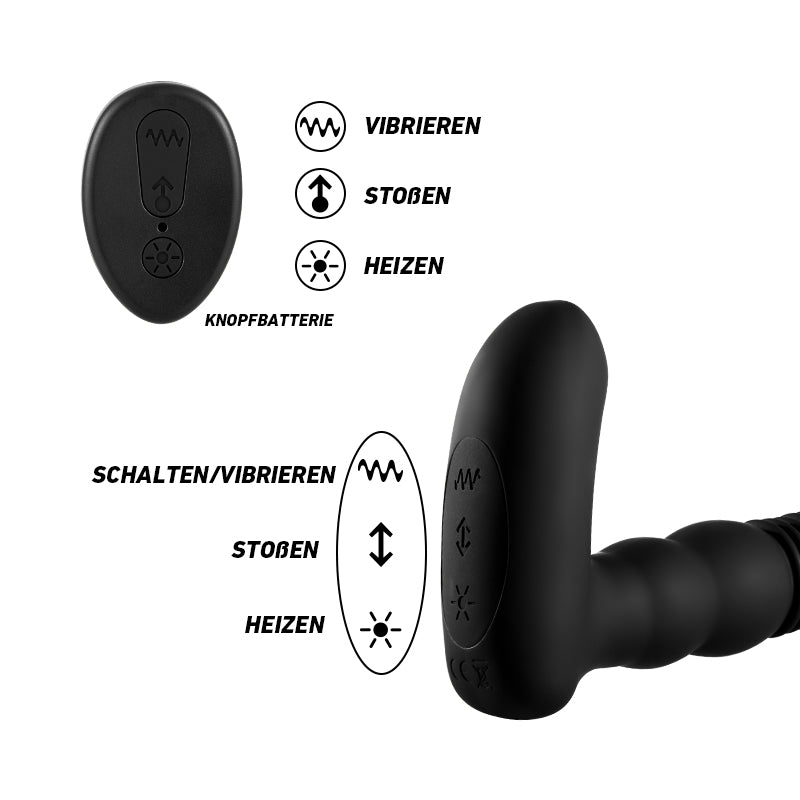 【HOT】Prostata König 3 IN 1 6 Vibration 3 Stoßen Heizen Prostata Vibrator