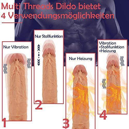 Dildo Vibratoren für Sie mit Stoßfunktion  10 Modi Aivrobta - ACMEJOY