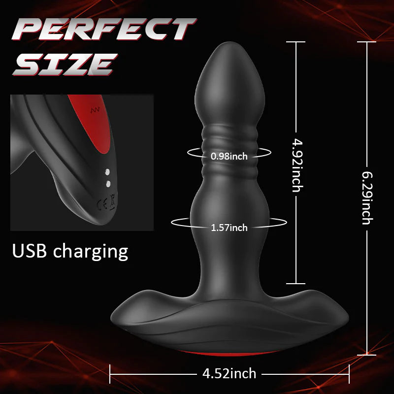 Stoß 1,5CM Prostata Analvibratoren 3 Stoßmodi 10 Vibrationsmodi Aaron
